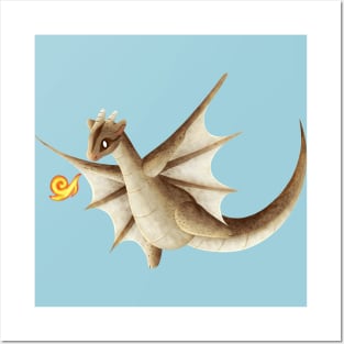 Kawaii Flying Squirrel Dragon - Without Background Posters and Art